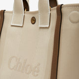 Carry small beige tote bag