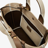 Carry small beige tote bag