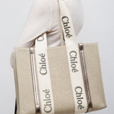 Woody medium shiny grey canvas bag