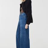 High-rise wide leg jeans