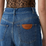 High-rise wide leg jeans