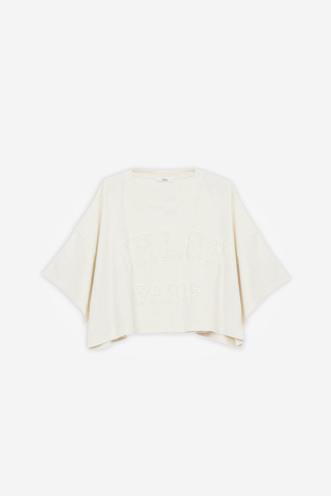 Chloé | Logo cotton jersey cropped t-shirt | Savannahs