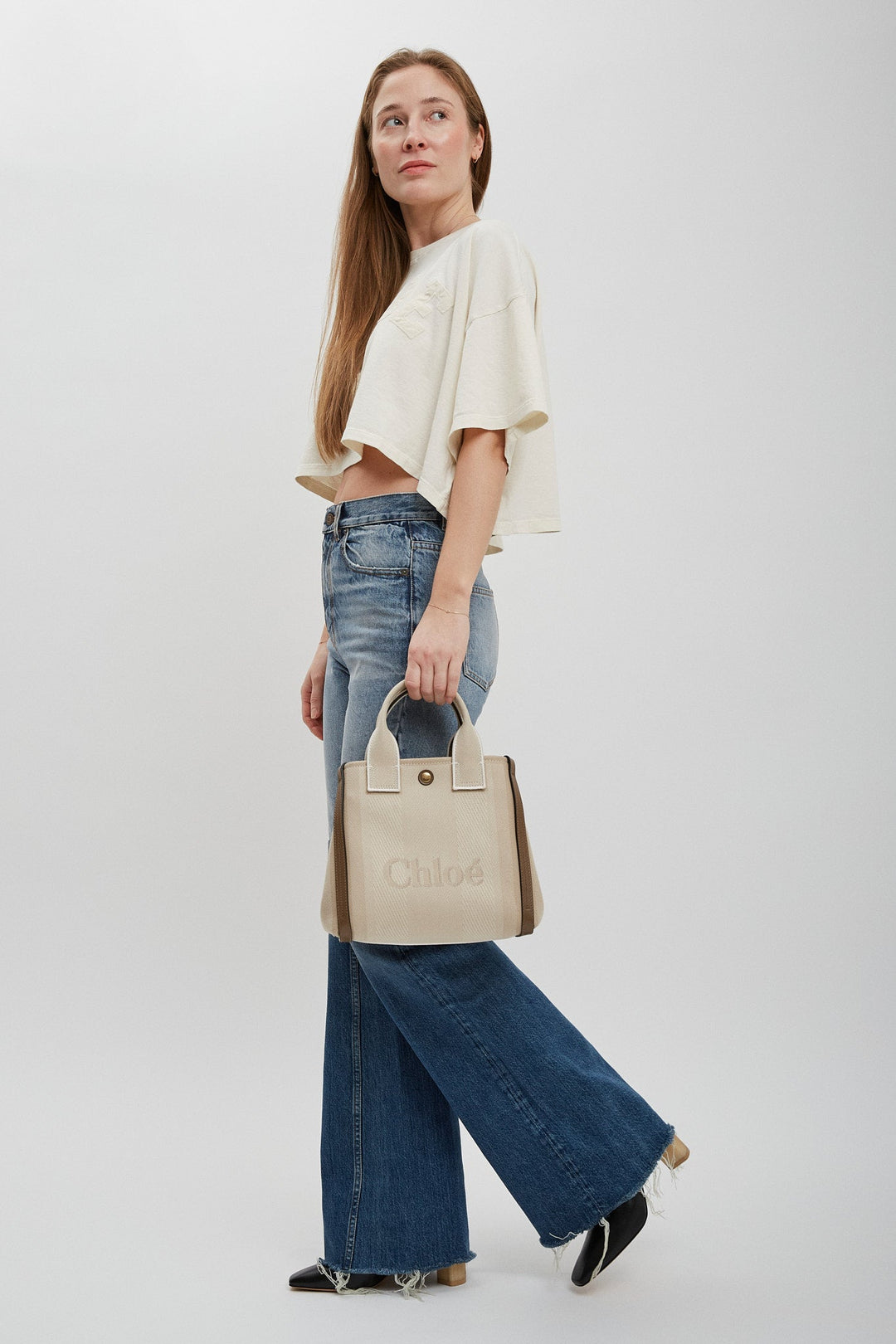 Chloé | Logo cotton jersey cropped t-shirt | Savannahs