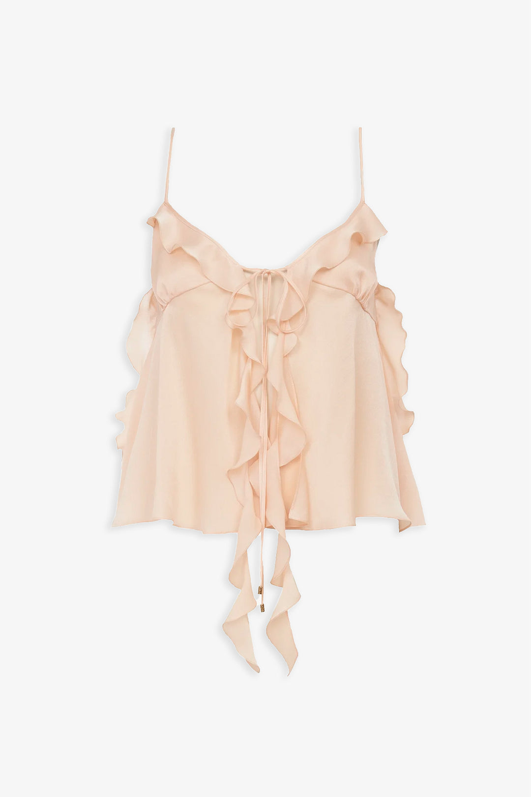 Chloé | Ruffled silk charmeuse camisole top | Savannahs