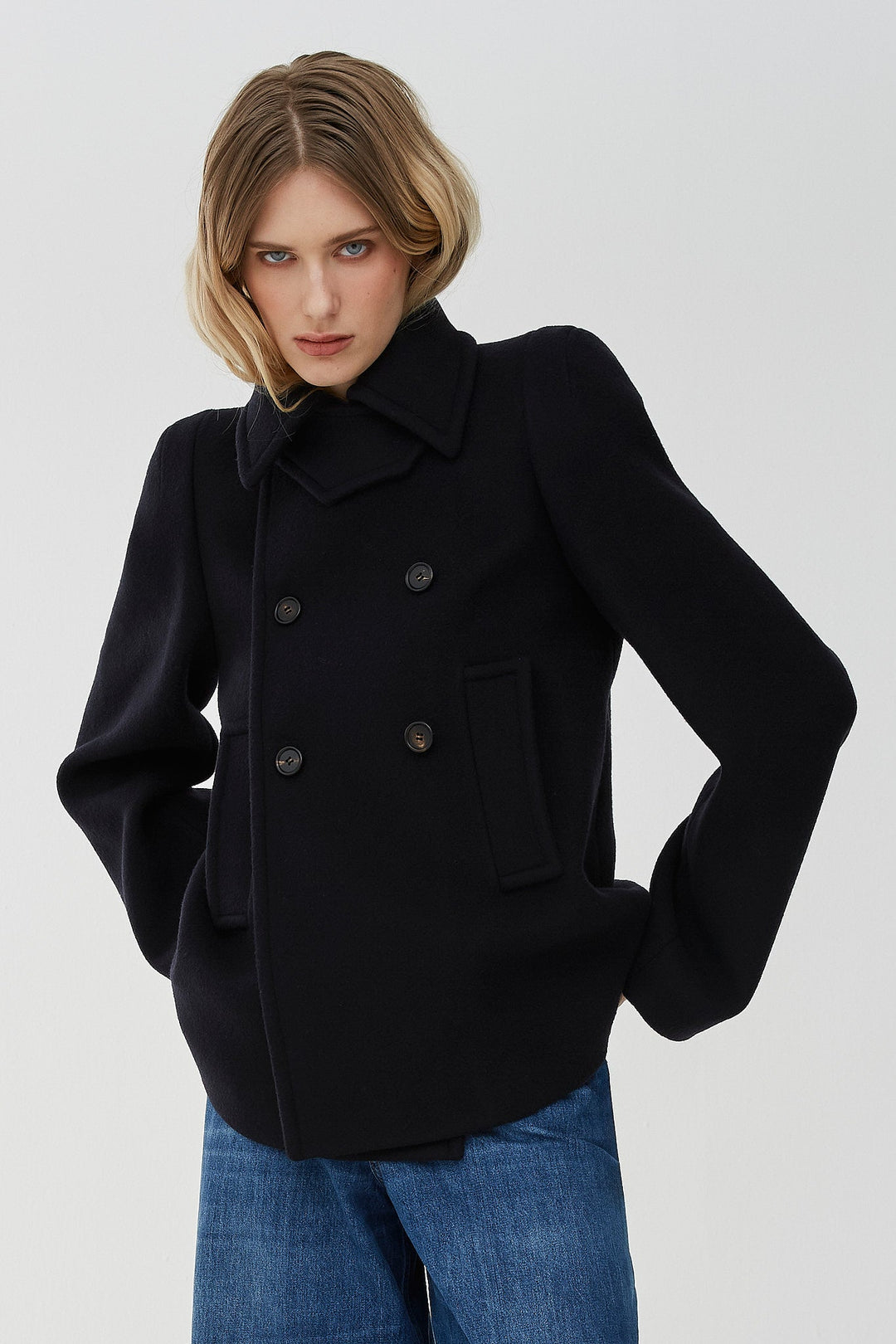 コート CHLOE BLACK WOOL BLEND COAT Chloé Oversized Coat In Wool | Chloé US