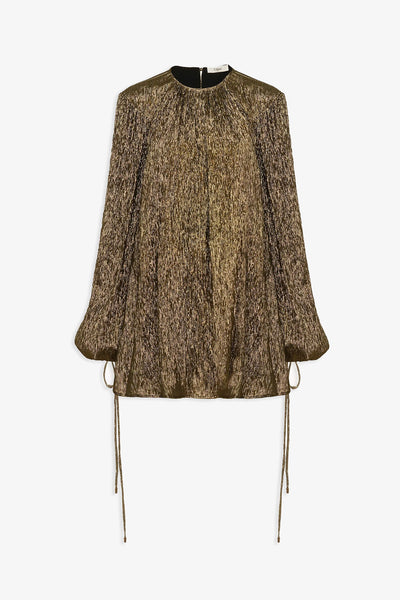 lame mini dress Chloé | Silk crepon lame mini dress