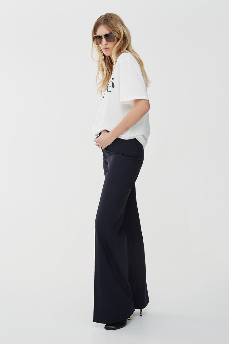 Flared tailored trousers