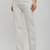 Straight cotton canvas trousers
