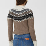 Faire isle wool knit sweater