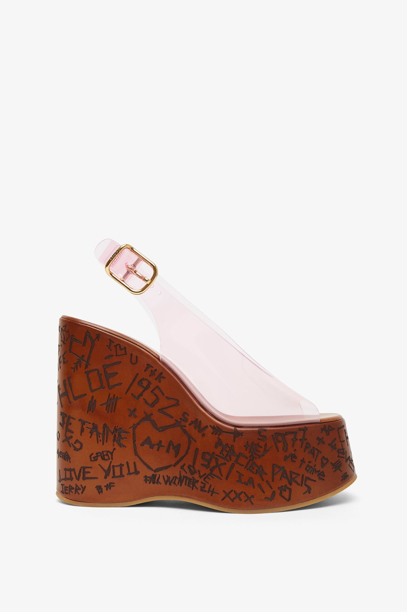 Maxime plexi pink sandals