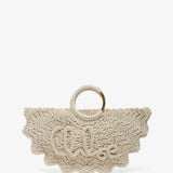 Bracelet paravent small ivory crochet tote bag