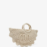 Bracelet paravent small ivory crochet tote bag