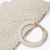 Bracelet paravent small ivory crochet tote bag