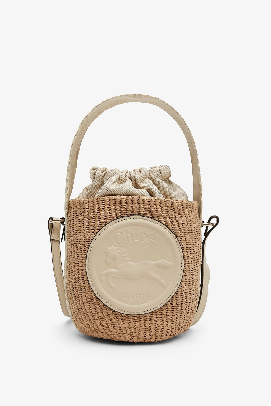 【数量は多】 Horse | Chloé medal Savannahs | bag bucket raffia ivory テープ・マスキングテープ