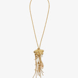 Shells pendant necklace in vintage gold