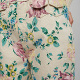 Flower jeans with flared legs