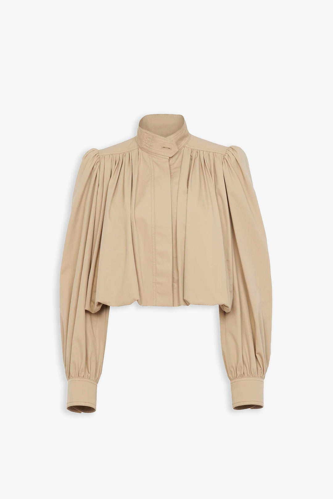 フランス購入 元Chloéデザイナー カモフラージュ柄コットンアウター Chloé | Gathered boule cotton gabardine jacket | Savannahs