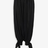 Fluid pleated silk charmeuse pants
