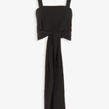 Cropped front-tie tank top