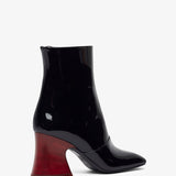 Janis black patent ankle boots