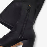 Janis black leatherover knee boots