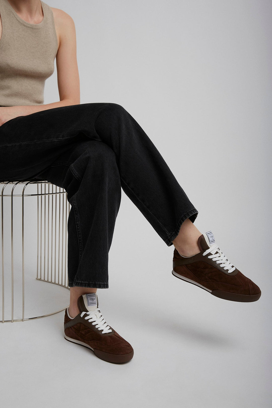 Chloé | Chloe kick brown sneakers | Savannahs