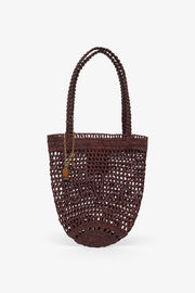 Summer banana small brown tote bag