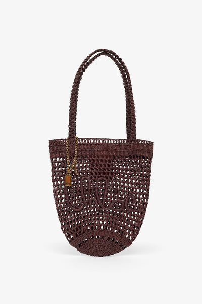 Summer banana small brown tote bag