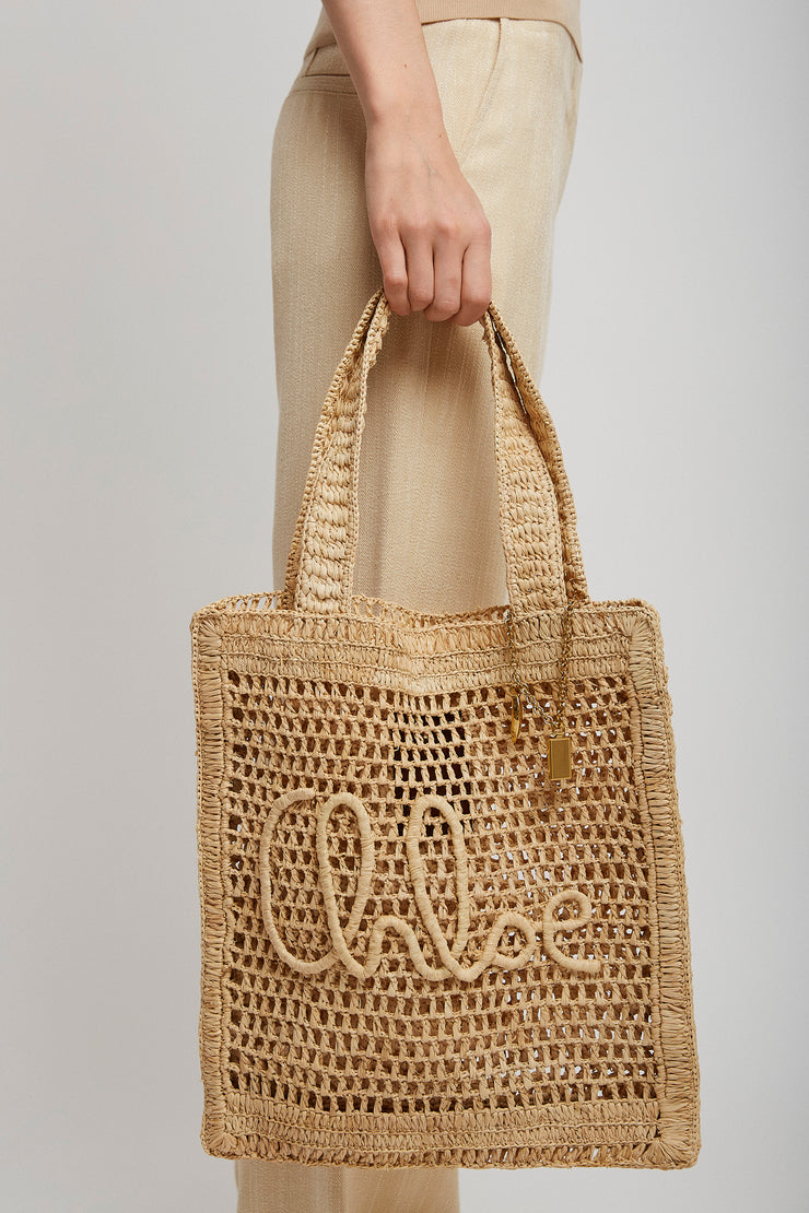 Summer banana beige tote bag