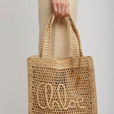 Summer banana beige tote bag