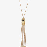 Gold and black pendant necklace
