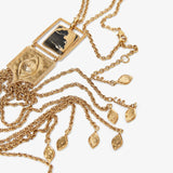 Gold and black pendant necklace