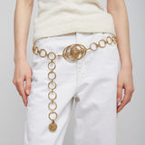 Vintage jewel gold belt
