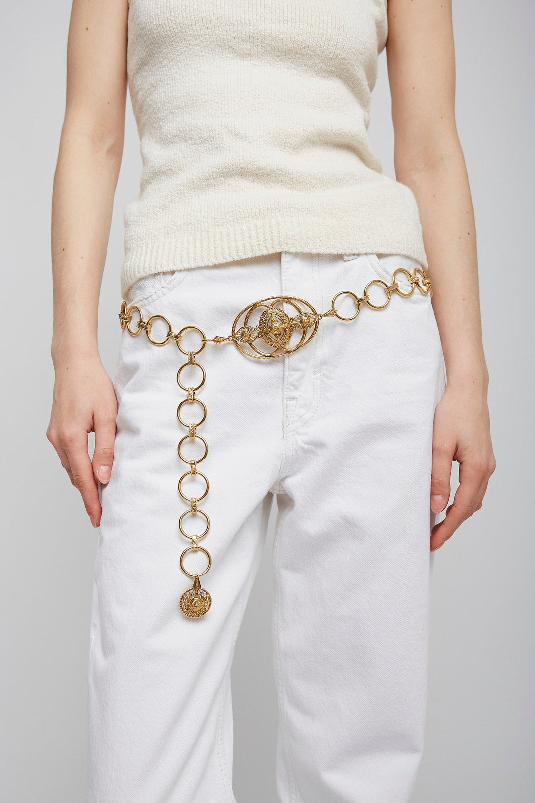 Chloé | Vintage jewel gold belt | Savannahs display picture 3