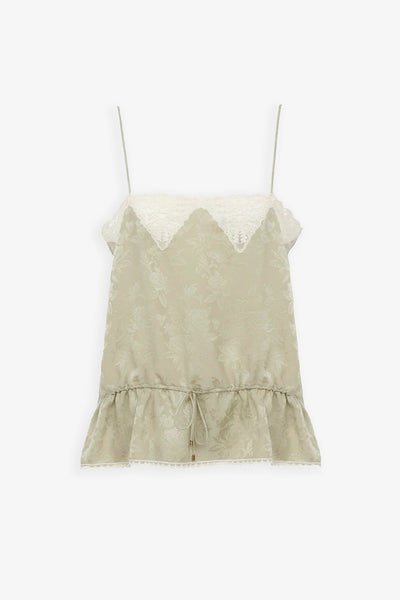 chloe シルク タンクトップ ブラウス Chloé: White Silk Tank Top | SSENSE
