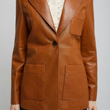 Tailored leather jacket