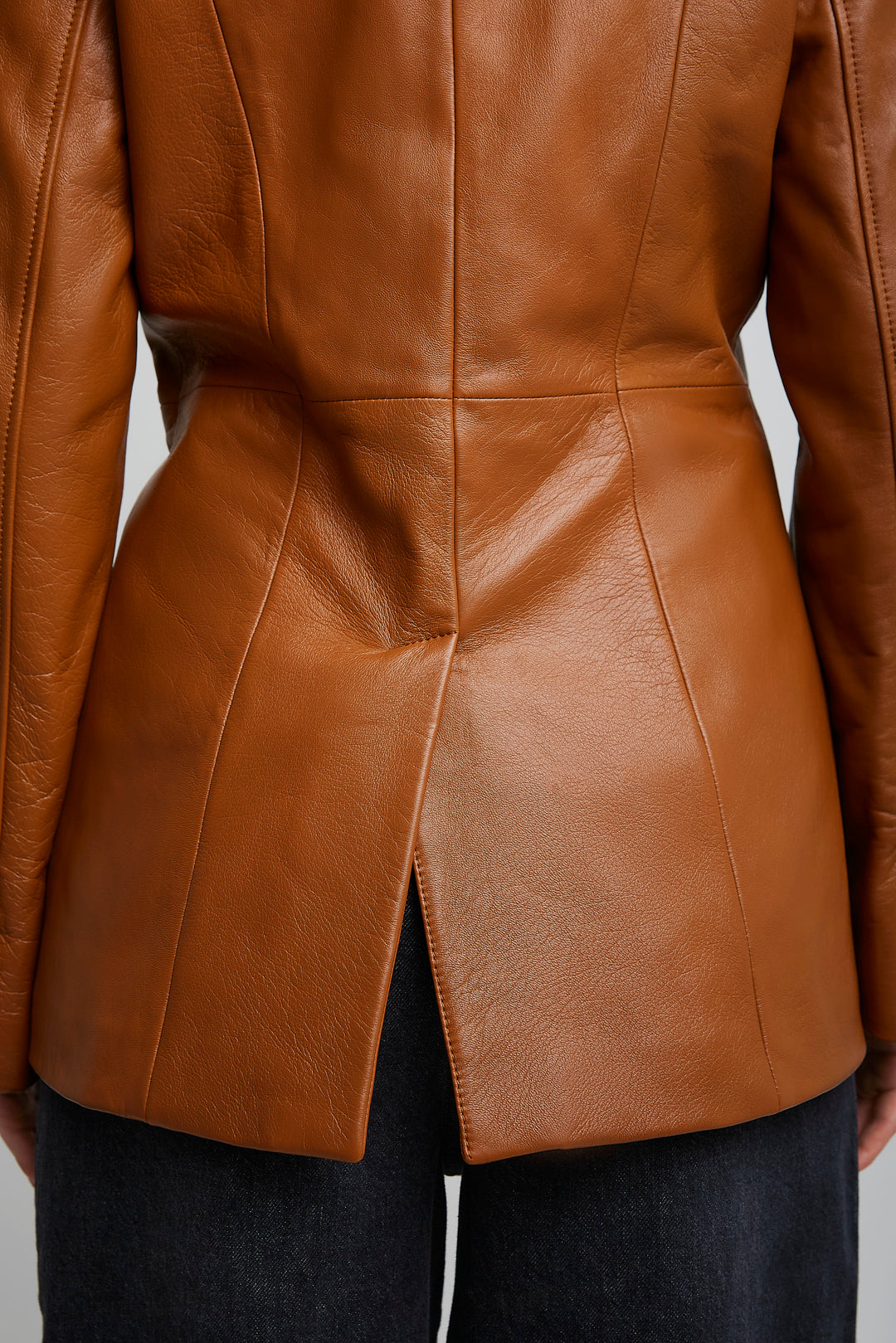 Chloe テーラードジャケット レザー製テーラードジャケット 茶色 - Chloé