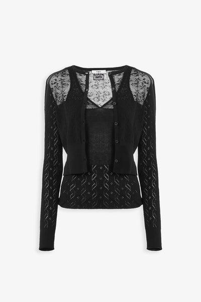 Black knitted top