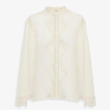 Fluid silk blouse