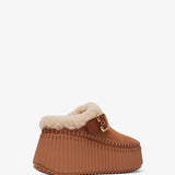 Nama tan shearling sneakers