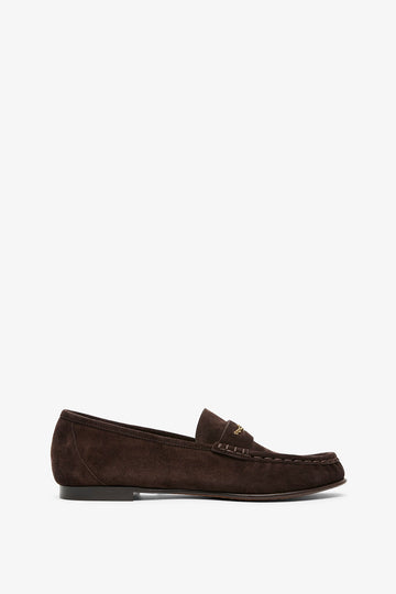 Chloe dark brown suede loafers