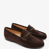 Chloe dark brown suede loafers