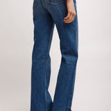 Straight blue denim jeans