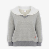 Collared V-neck jumper