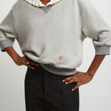 Collared V-neck jumper