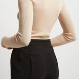 Henley wool knit shirt