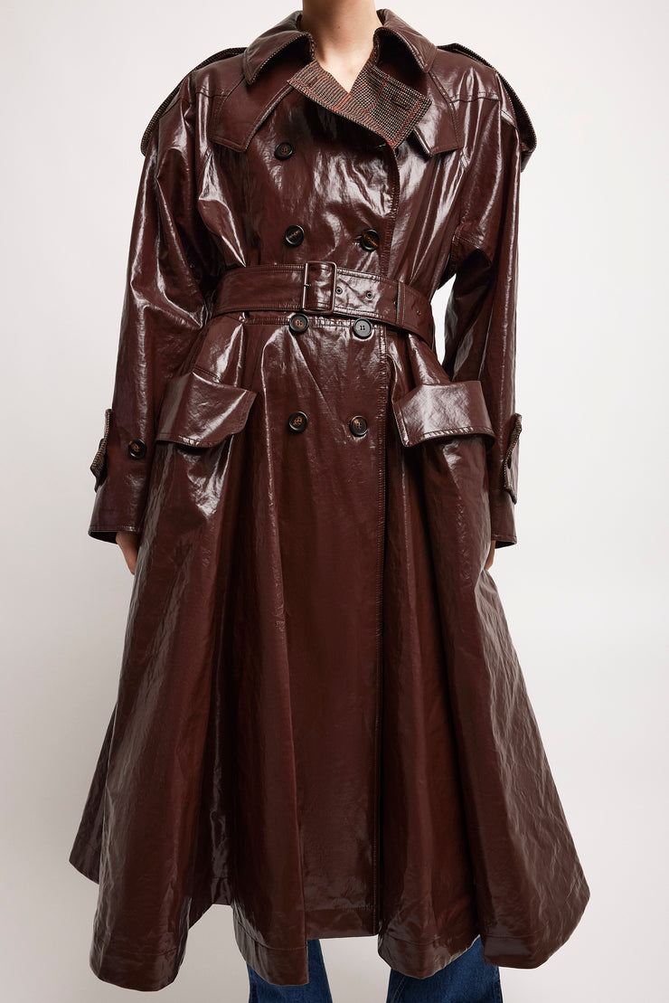 Double-breasted riding coat