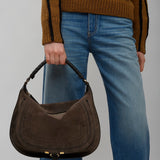 Marcie medium dark brown shoulder bag