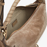 Marcie small light beige shoulder bag