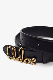 Chloe Iconic black leather belt